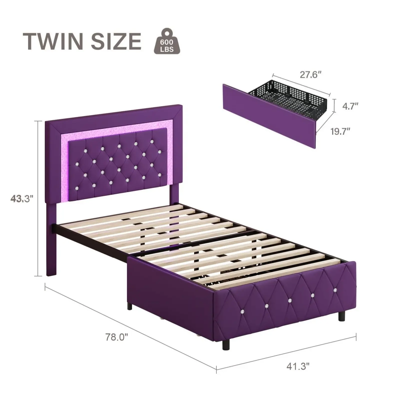 Twin Size Purple