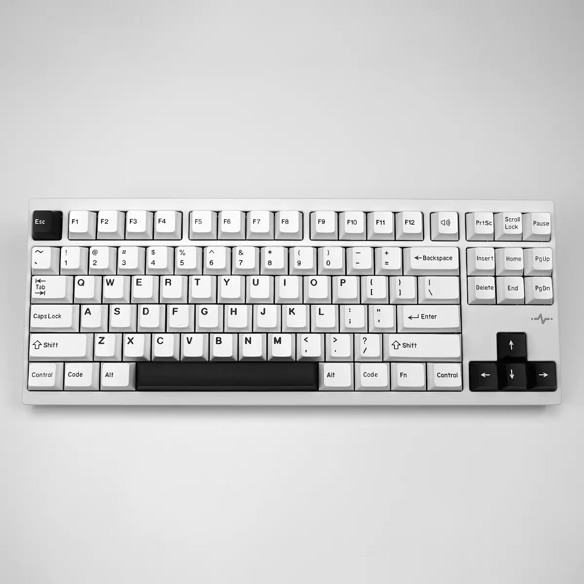 BOW Cherry Profile PBT Keycaps Set, White Black Dye-Sub Custom Key Caps For MX Mechanical Keyboard 60% 65% 75% TKL