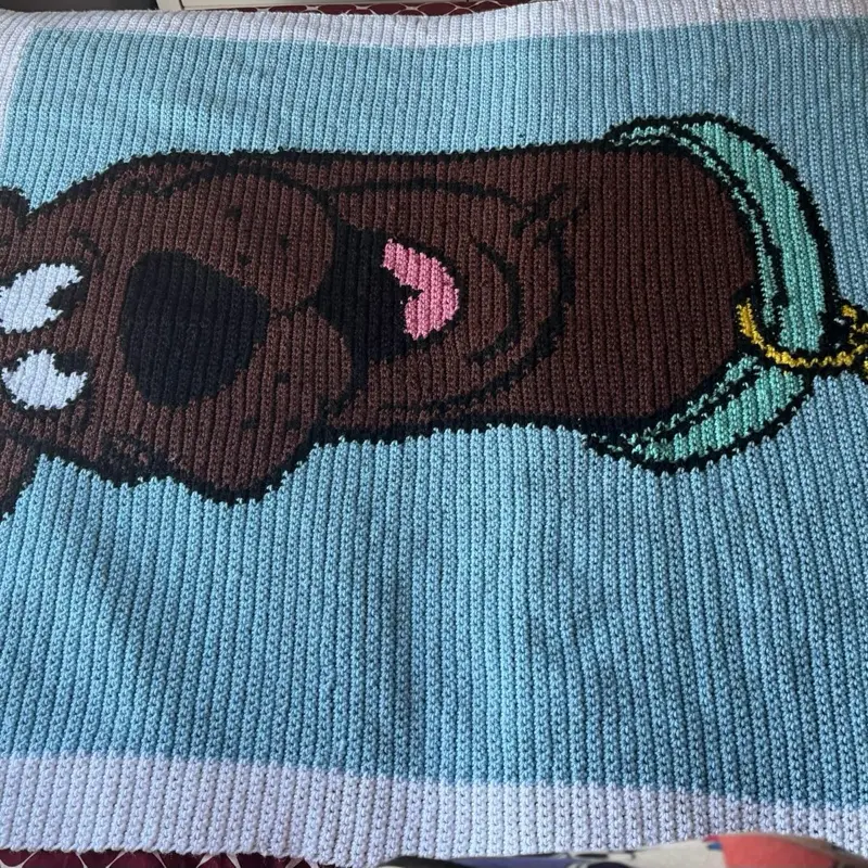 Handmade Scooby-Doo Crochet Graphgan Blanket - Unique Home Decor, Gift for Cartoon Fans
