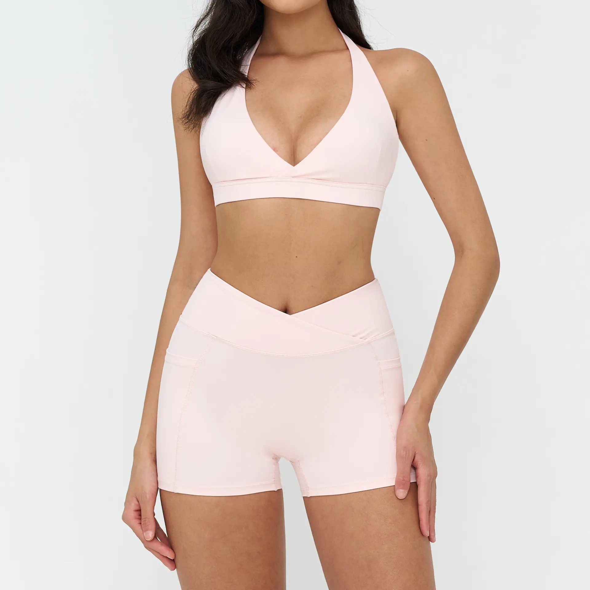 4518 bra+2030 shorts   light pink