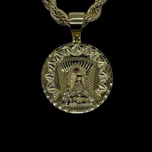 14k Gold Plated Diamond Cut Altagracia Necklace
