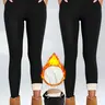 Women's Winter Warm Fleece Lined Leggings, High Waist Slim Fit Pants with Pockets, Casual Comfortable Basic Minimalist Thermal Warmer Bottoms for Fall & Winter, Womenswear, Piece