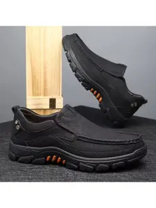 Men's Outdoor Sports Casual Affordable Loafers, One-Step Slip-On Leather Shoes, Comfortable and Stylish, Perfect for Daily Wear, All Seasons