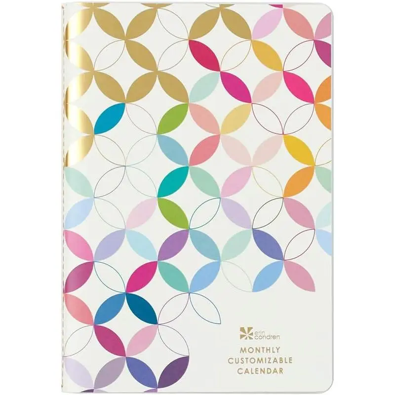 Undated Monthly Petite Planner, Mid Century Circles