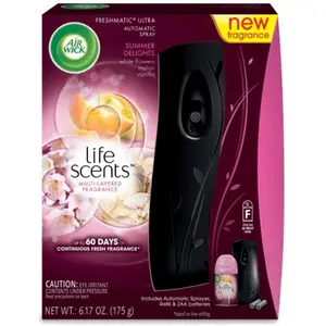 212 MAIN RAC92944 Life Scents Vanilla Fragrance Aroma Home Fragrances Air Freshener Spray Starter Kit with Wick - Black, Aroma Spray