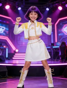 Kpop Hunter Rumi Zoey Mira Cosplay Costume Forchild teenager Girls Roleplaying Skirt Party Outfits Birthday Fantasy, Perfect Birthday Gift