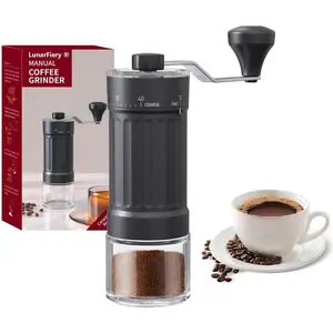 Manual Coffee Grinder 40 Levels External Adjustment Portable Hand Coffee Bean Mill Ceramic Burr Coffee Grinder