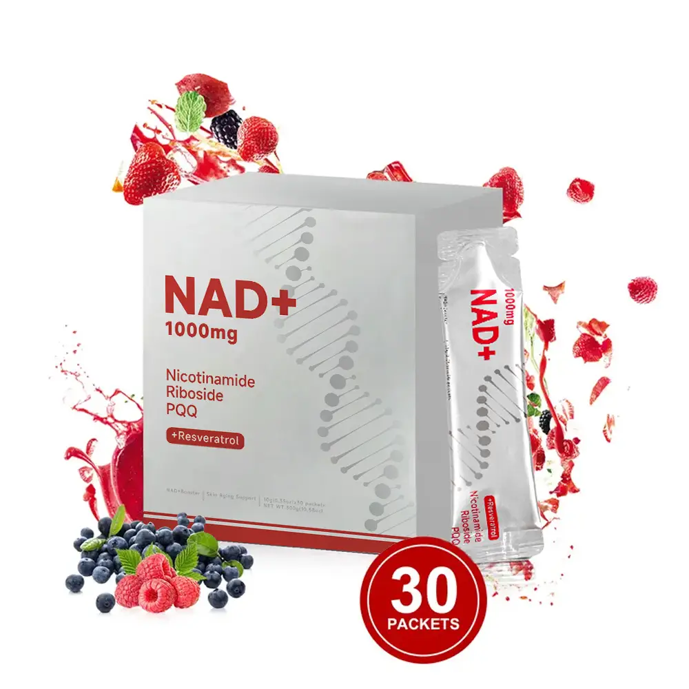 NR1000 - NAD+ for Energy and Focus, Berry Flavor Drink Mix, Healthcare Fitness Supplement Dietary Edible Natural
