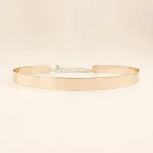 1 Piece Gold Color Waist Chain Summer Personality Cassette Sequin Women'S Belt Does not apply