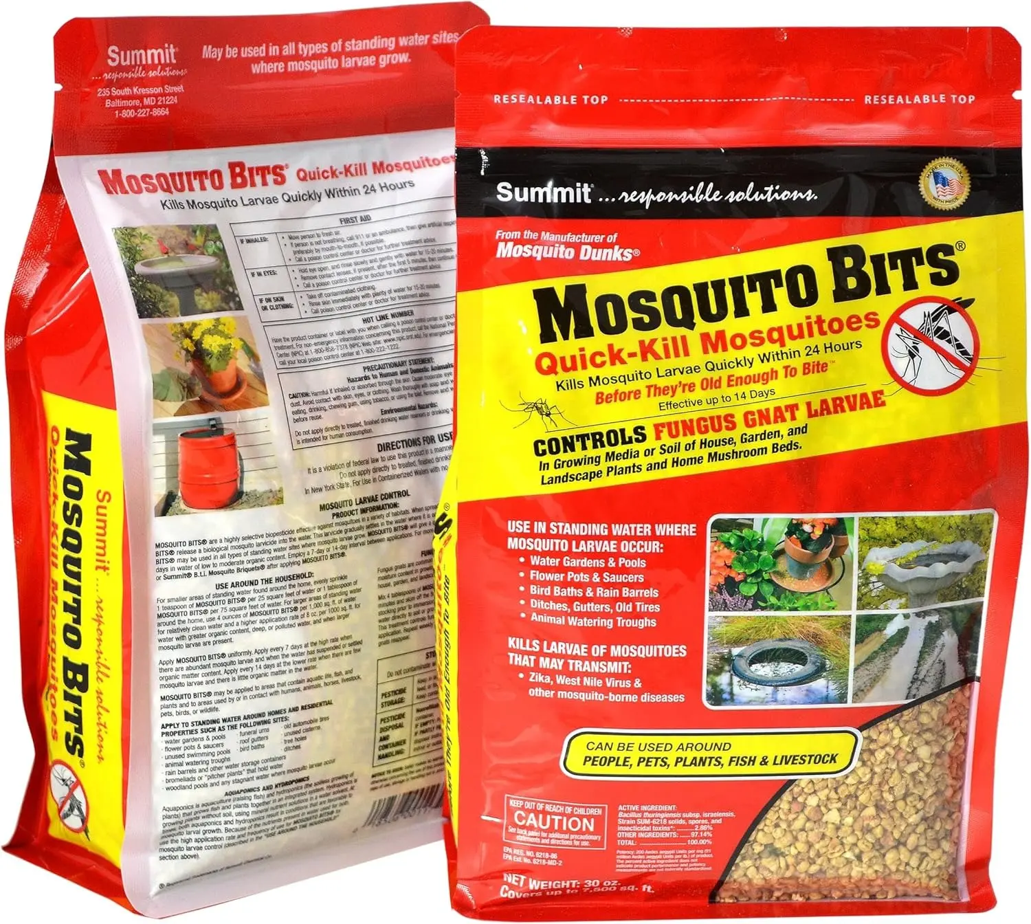 SUMMIT CHEMICAL CO 117-6 30OZ Mosquito Bits SUMMIT CHEMICAL CO 117-6 30OZ Mosquito Bits