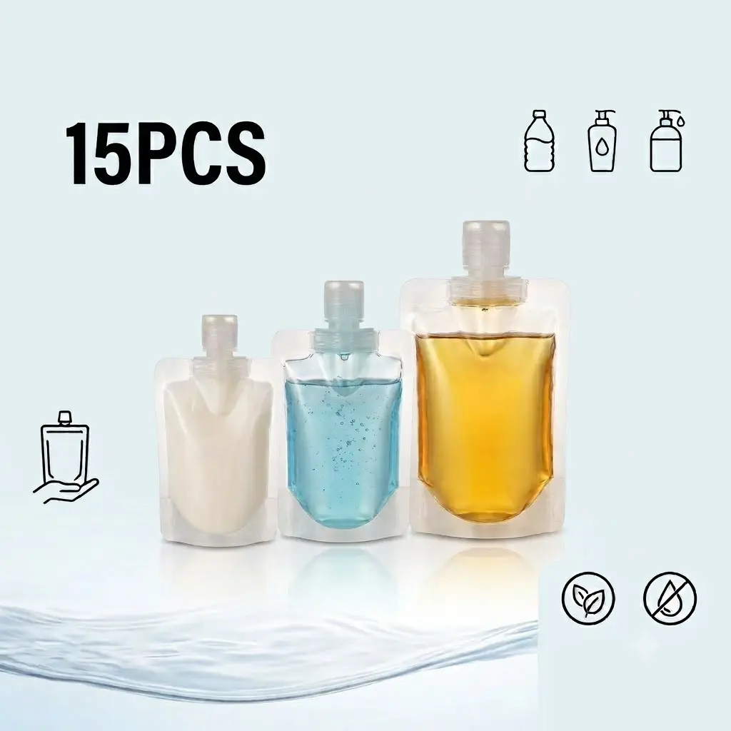 [Pack Count] Travel Size Toiletries Pouches, Leakproof Refillable Squeeze Pouches for Shampoo, Lotion, Soap Liquid, TSA Approved Travel Bottles Set