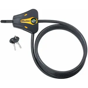 212 MAIN Master Lock 8419DPF Python Lock - 8mm x 6 ft Adjustable Locking Cable for Motorcycle, Automotive and Vehicle Security