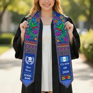 Personalized Guatemalan Graduation Sash 2026, Custom Graduation American Flag Stole, Guatemalan Graduation 2026
