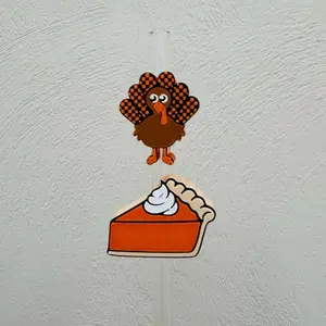 Thanksgiving Turkey & Pie 3D Printed 8mm Straw Topper Bundle Deal for Festive Decor