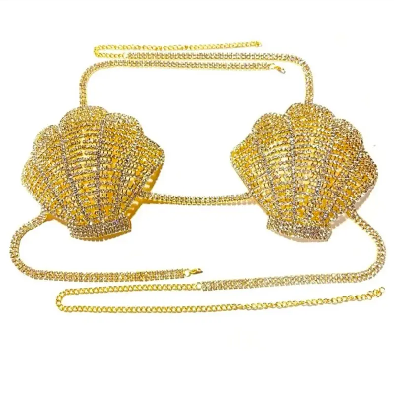 Gold seashell chain top Gold seashell chain top