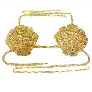 Gold seashell chain top