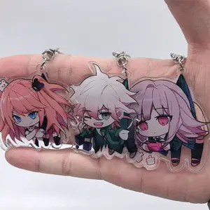 Danganronpa: Trigger Happy Havoc Cosplay Anime Accessories Badge Keychain Game Key Chain Pendant Cartoon Gifts