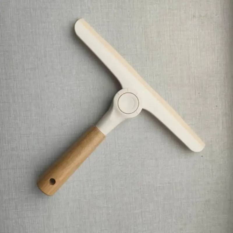 Shower Squeegee Rotating Blade Shower Screen Wiper 27.94 cm All Purpose Window Squeegee Heavy Duty Window Scrubber for Garage Tile Deck Bathroom Outdoor Window Glass Beige