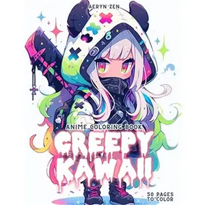 Anime Coloring Book: Creepy Kawaii - 104 Pages of Hauntingly Delightful Manga Art for Anime Enthusiasts and Adults
