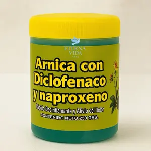 Eterna Vida Arnica con Diclofenaco y Naproxeno 250 GRS Antioxidants Rapid Desinflamante y Alivio del Dolor
