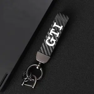 Volkswagen Gti Carbon Fiber Car Keychain Set, Premium Auto Modification Key Fob with Screwdriver & Rings, Durable Design for Everyday Use
