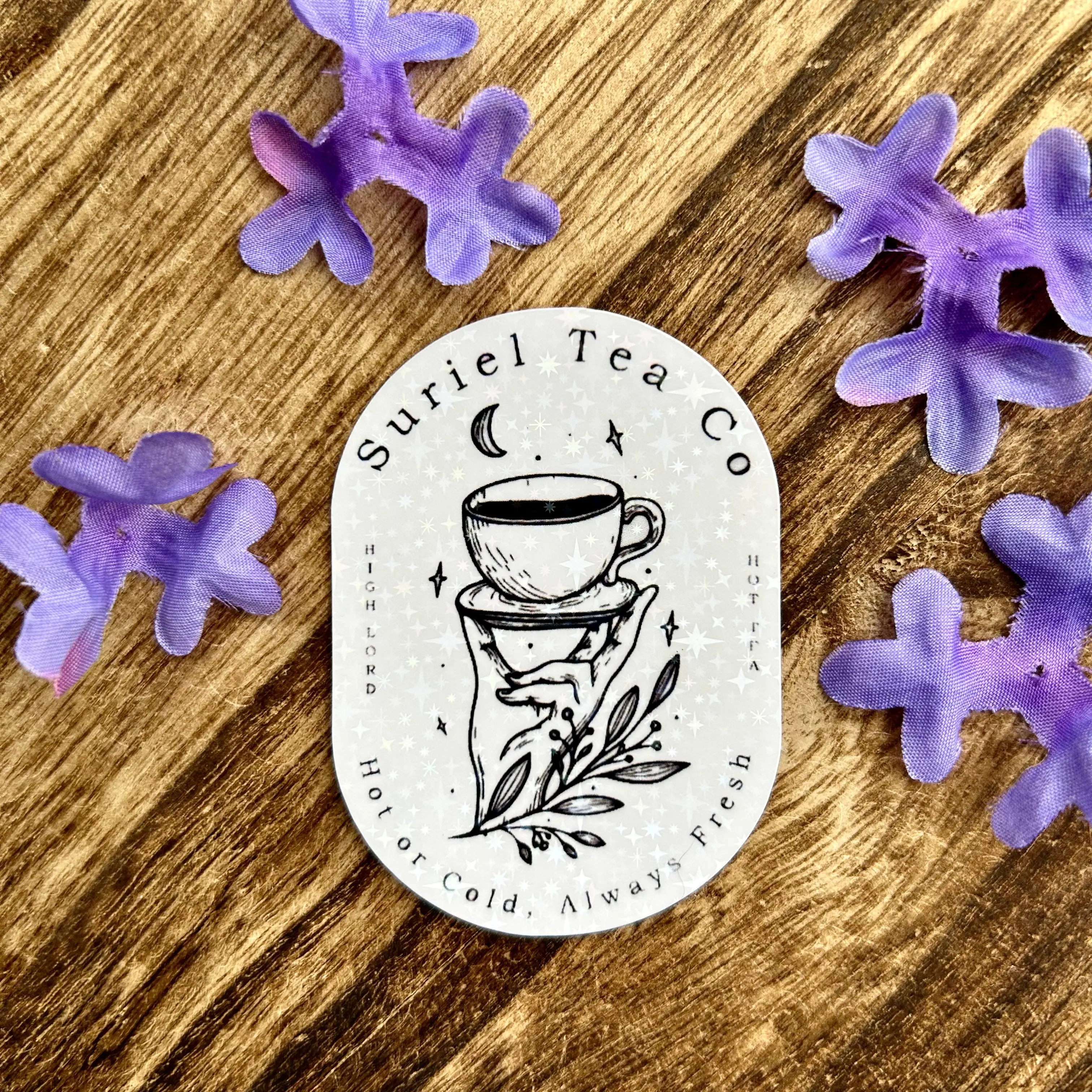 Suriel Tea Co Sticker - water resistant sticker for book lovers ...