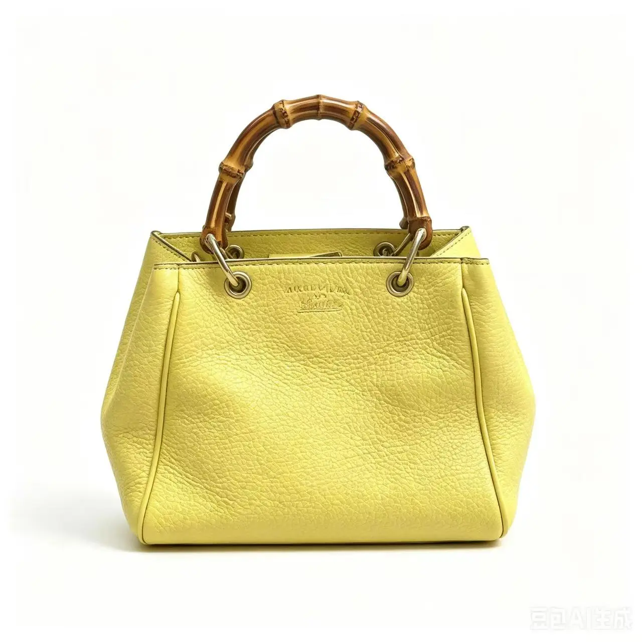 Pre-owned GUCCI Bamboo Small Top Handle Bag — Shoulder, Handbag, and Crossbody — Yellow Grained Leather