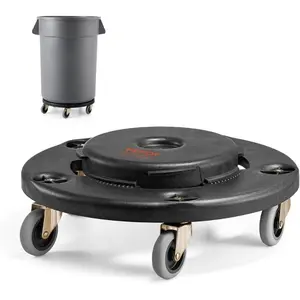 Summervibes VEVOR Trash Can Dolly, Fit 20, 32, 44, 55 Gallon Containers, 2 Packs Round Trash Can Roller Base with 4 Swivel Wheels, 500lbs Heavy Duty Barrel Dolly, Multi - Functional Rolling CartVEVOR Super Brand Day