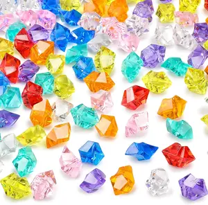 150PCS Multicolored Acrylic Fake Gems, Crushed Ice Rocks Pirate Treasure Jewels Vase Fillers, Table Scatter, Sensory Bin Filler, Photo Props, Pirate Party Favors Easter Decor