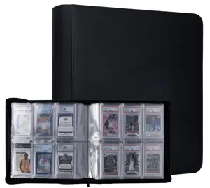 Graded Card Binder Holds 60 Graded Slab Premium Trading Card Slabs - Holds PSA CGC CSG FGS FCG BGS Graded Cards 6 Pocket Graded Card Binder