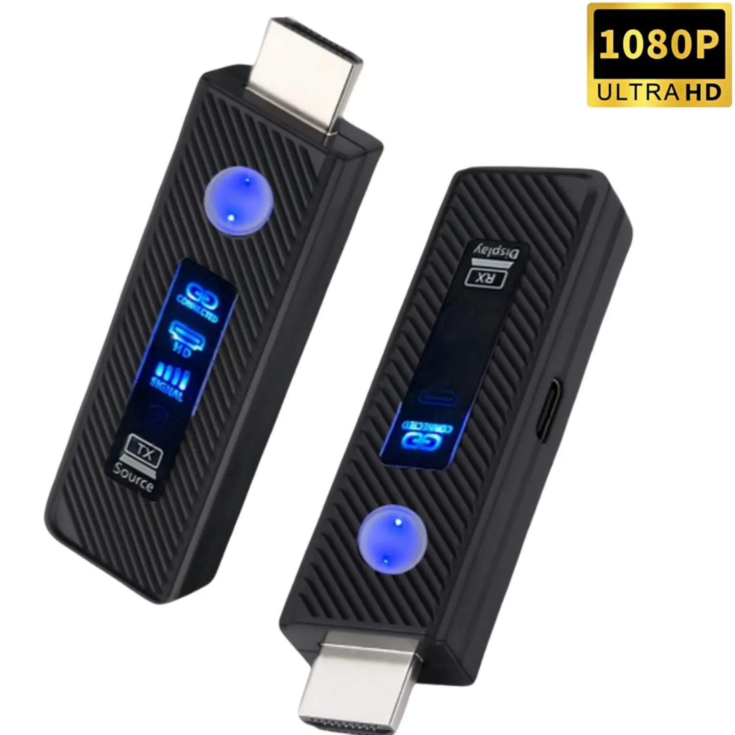 Wireless HDMI Transmitter and Receiver/Extender 150ft, Plug and Play, 5.8G1080P, Transmit PC/Laptop/TV-Box Video to TV/Monitor/Projector for Home, Office, Outdoor Without WiFi/App/Bluetooth wireless hdmi transmitter wireless  microphones