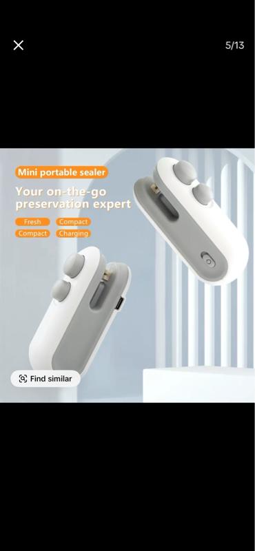 Mini Bag Sealer Portable Heat Sealer for Chips Snacks & Food Storage Compact & Easy to Use