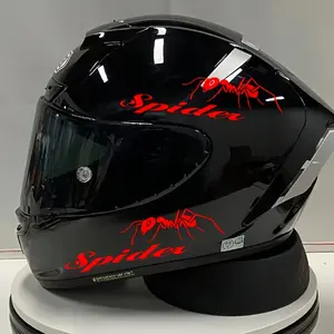 2 Ant Spider Motorcycle Helmets and Car Rearview Mirror Stickers - Durable and Waterproof PVC Stickers, Sticker Decals, Spider Web and Ant Design, High Visibility Black and White Patterns, Suitable for Motorcycles, Cars