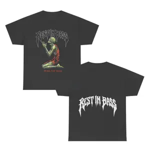 Che Rest In Bass Encore Tour Praying Tee T-Shirt Album Merch - All Sizes, Kids Size Crewneck Sweatshirt, Streetwear Graphic Tee, Y2K Clothes, Hip Hop Rapper T-shirt, Gift For Fan Boys & Girls, Men's Clothing, Music Tour 90s Merch