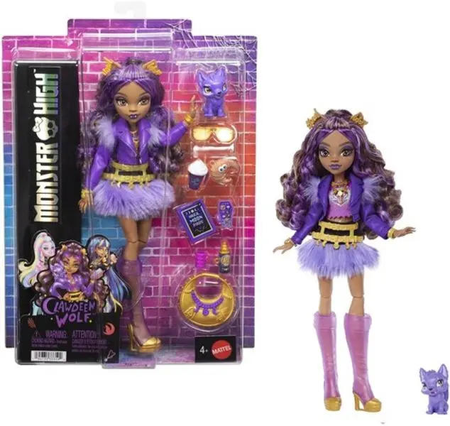 Monster High Clawdeen Wolf Doll with Pet Crescent  [COLLECTIBLES] Paper Doll, Collectible