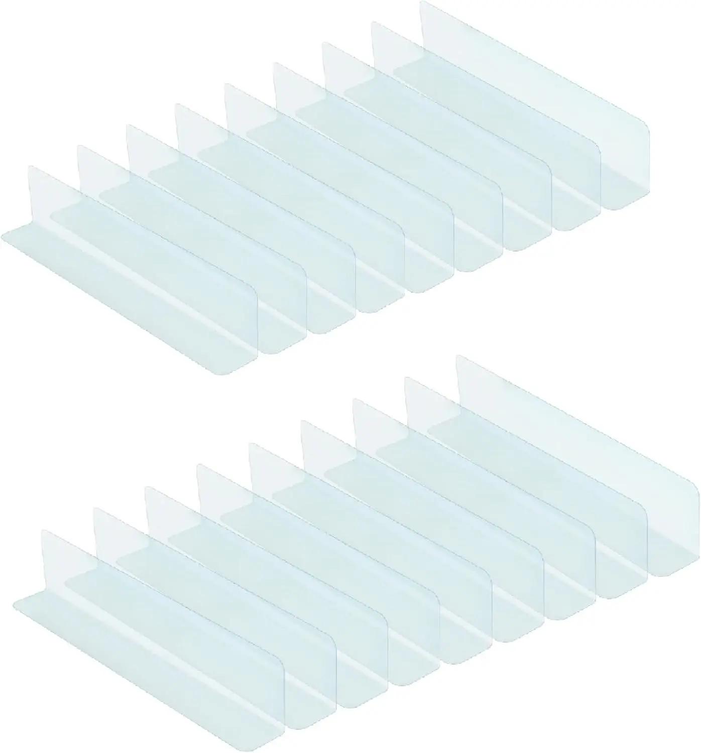 16 Pack Clear Toy Blockers for Furniture 16"L x 3.2"H Adjustable Under Bed Blocker for Pets Stop Things from Going Under Couch Sofa Bed with Strong Adhesive