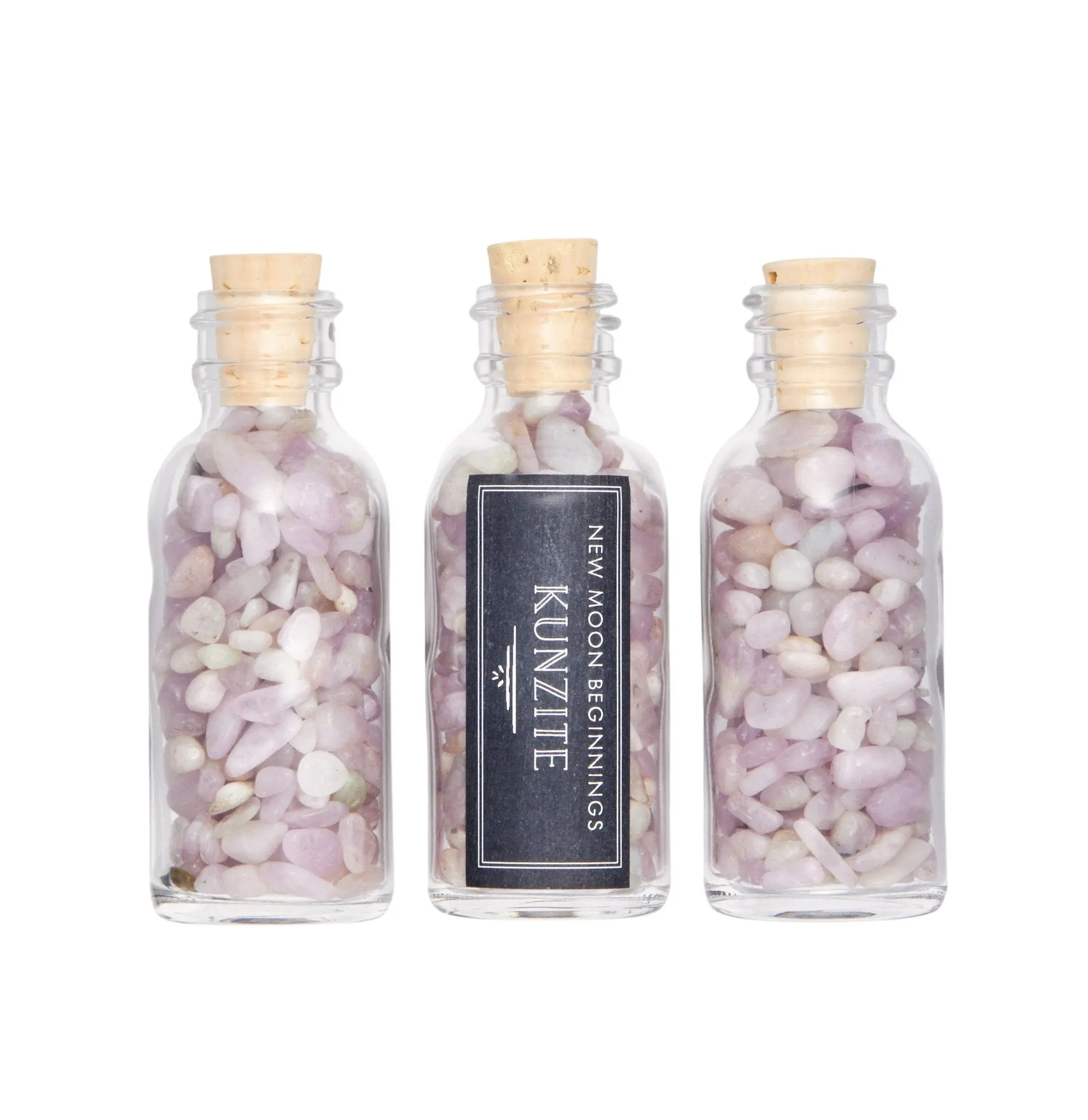 Kunzite Gem Bottle - Polished Chips of Kunzite Crystals