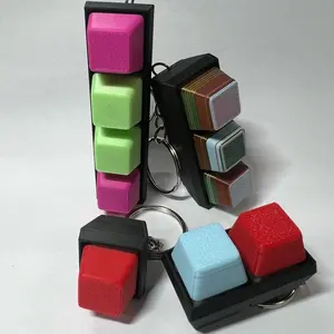 Keychain for Stress Relief - Keyboard Button Click Fidget Keychain keychains perfect gift portable keychain boyfriend husband car key clickers valentine day collectible keychains keychain toy small item