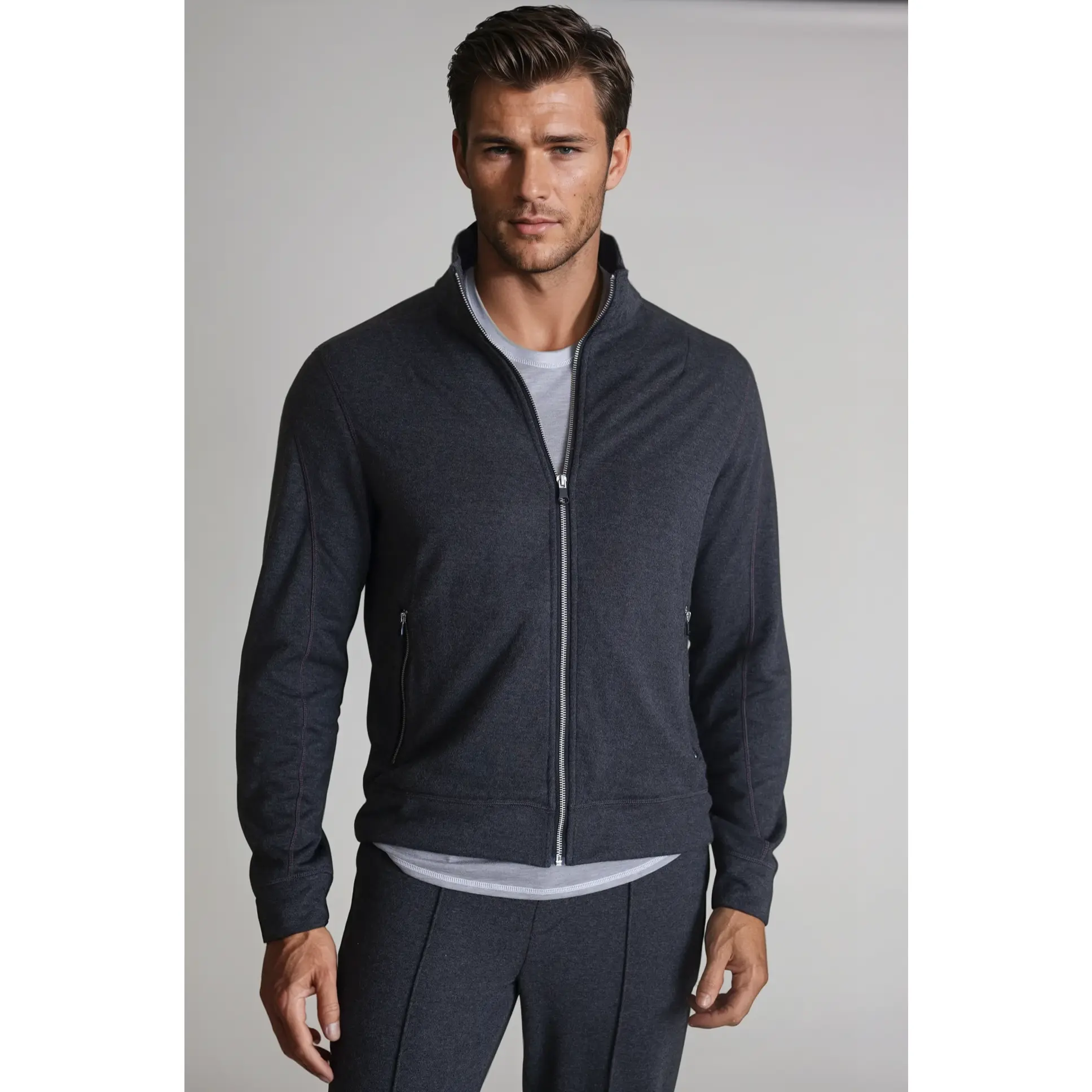 Breckenridge Full-Zip Sweatshirt - Charcoal Grey