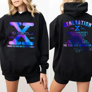 Gen X Two Sides Tshirt, Generation X Raised On Hose Water And Neglect Shirt, Funny Gen X, Unisex Sweater Pullover Tee