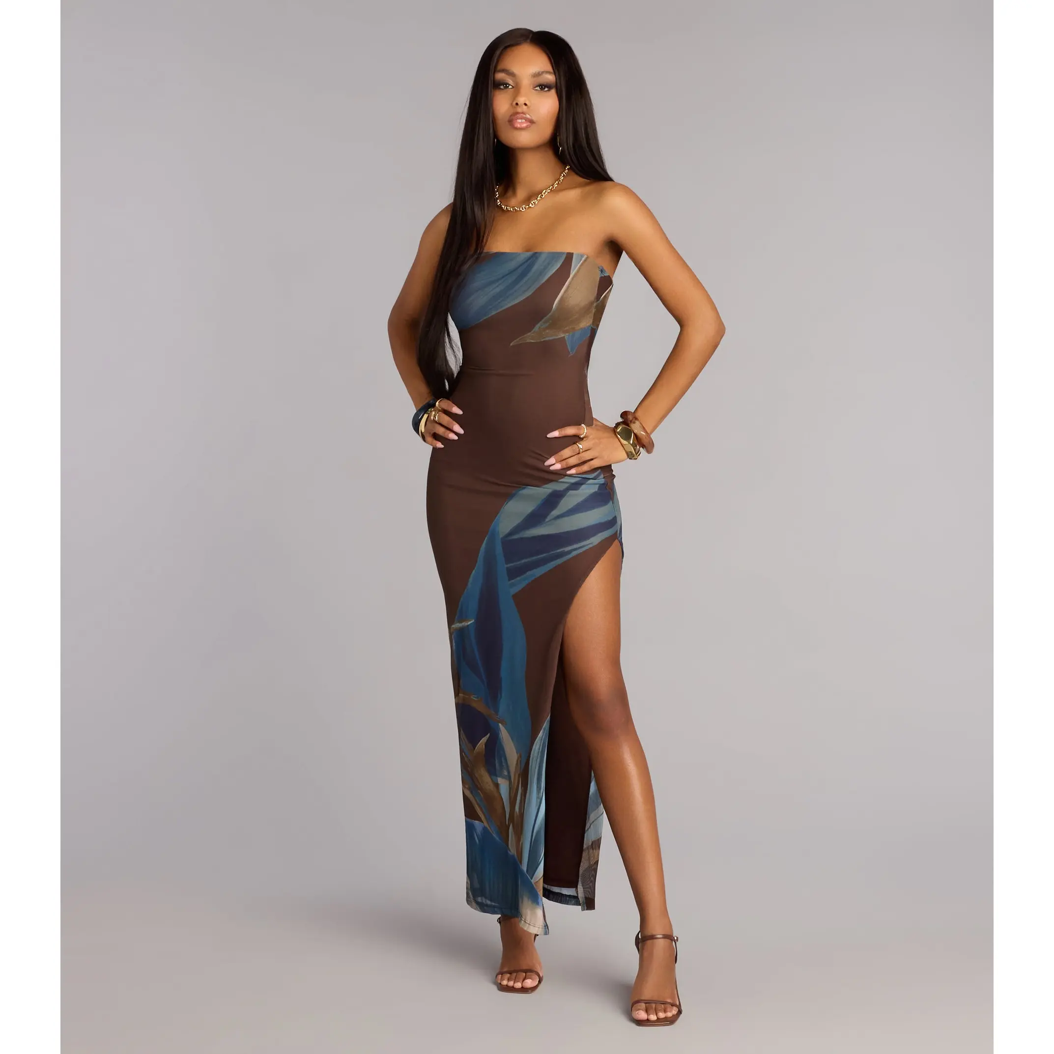 Out Of Office Abstract Maxi Dress