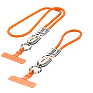 2 in 1 Lanyard 240W USB C To Type C Fast Charging Cable PD3.1 USB Type C Data Cord