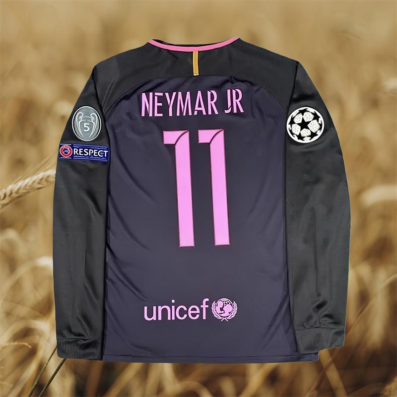 16 17 Season Away Fan Edition 11 Vintage Long Sleeve Soccer Jersey