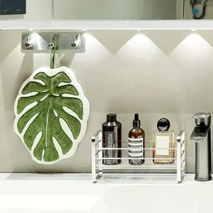 Creative Leaf-Shaped Bathroom Towel | Hangable, Absorbent Microfiber Towel for Bathroom, Dining, and Kitchen Use