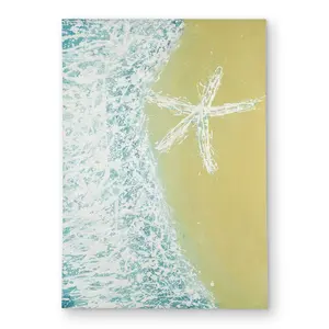 212 MAIN Contemporary Seastar & Wave Polyester Outdoor Rectangle Area Rug - 5x7 ft, Right Side Placement, Patio/Deck Home Decor Accent
