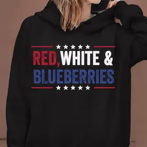 Red White and Blueberries Hoodie, Freedom Unisex Sweatshirt, American Patriot Shirt, Republican USA, Gift Birthday, Trending shirt
