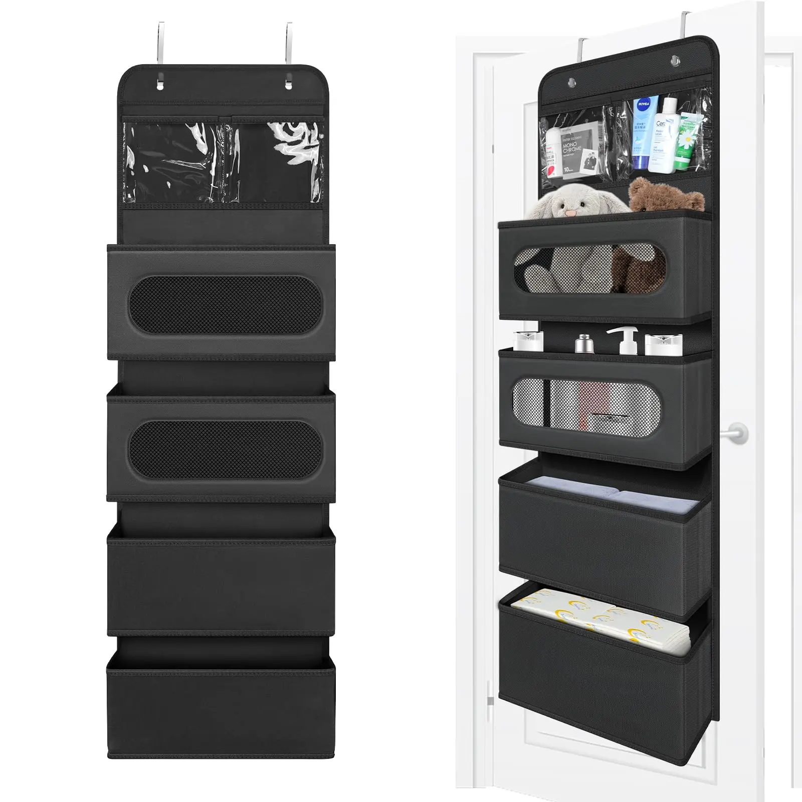 Over The Door Organizer with 2 Small PVC