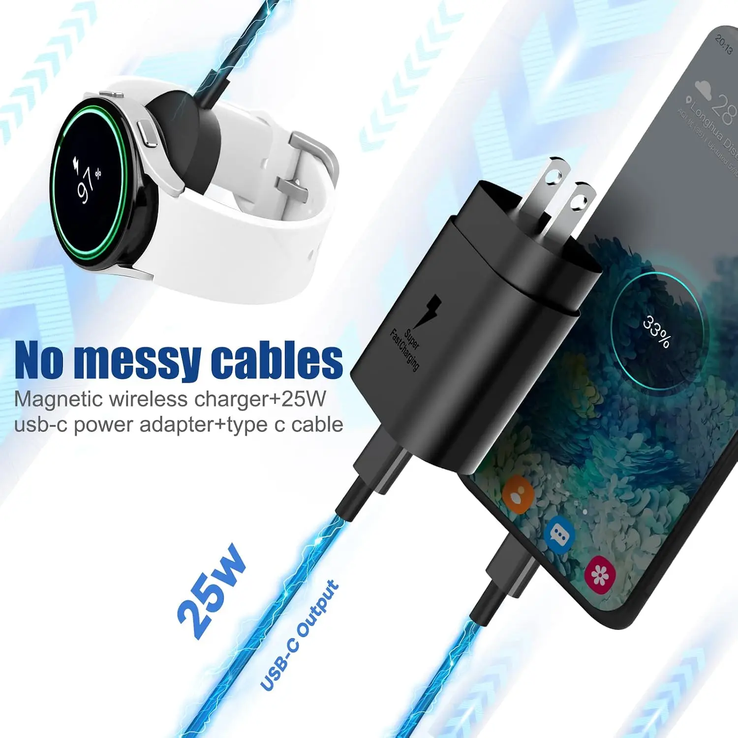 for Apple Watch Charger USB Magnetic Fast iWatch Charger Portable Apple Shaped Gift Compatible with iWatch Series 11/10/9/8/7/6/SE/SE2/5/4/3/2,Ultra/SE-White