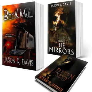 3 Book Horror Haul  - 3 signed horror books by Jason R Davis shopping fiction