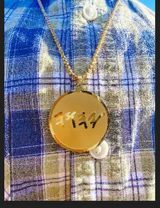 Ancient Hebrew Name Necklace Wheat Chain Faith Pendant Stainless Steel or 18K Gold Inspirational Jewelry Gift